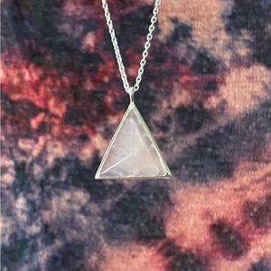 🌷HOST PICK🌷 NWT Lucky Brand Sterling Silver Rose Quartz Pendant